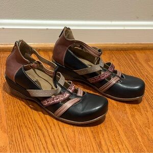 L'artiste Spring Step Shoes Womens 39 / 8 Black Leather Mary Jane Yulianna Boho